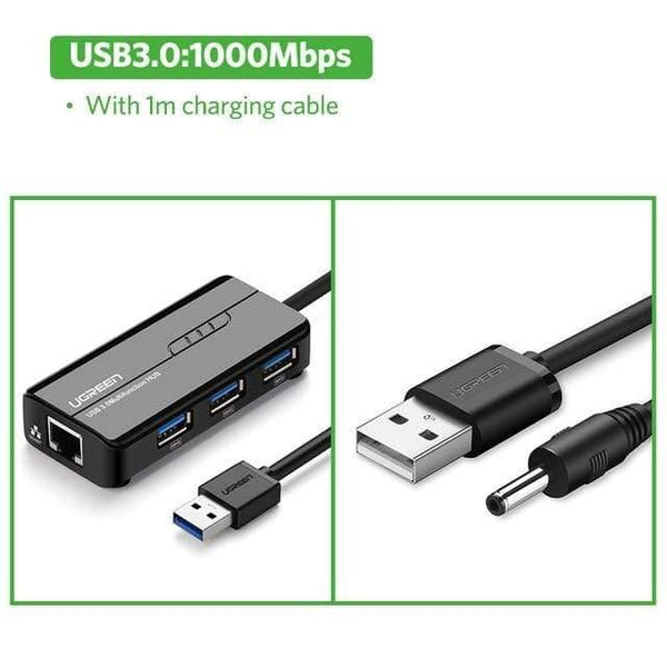 Planet Gates China / USB3.0 With DC Cable USB Ethernet USB 3.0 2.0 to RJ45 HUB for Xiaomi Mi Box 3/S Set-top Box Ethernet Adapter