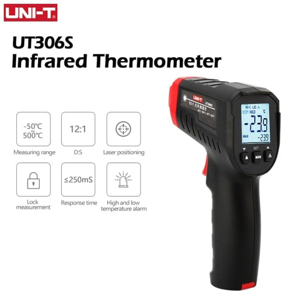 Planet Gates China / UT306S UNI-T Digital Thermometer UT306S UT306C Non-contact industrial Infrared Laser Temperature Meter Temperature Gun Tester-50-500