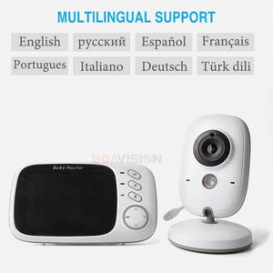 Planet Gates China VB603 Video Baby Monitor 2.4G Wireless With 3.2 Inches LCD 2 Way Audio Talk Night Vision Surveillance Security Camera Babysitter