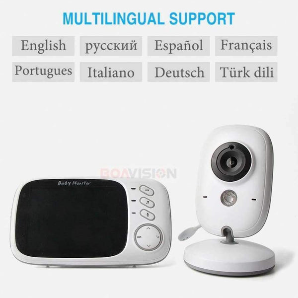 Planet Gates China VB603 Video Baby Monitor 2.4G Wireless With 3.2 Inches LCD 2 Way Audio Talk Night Vision Surveillance Security Camera Babysitter