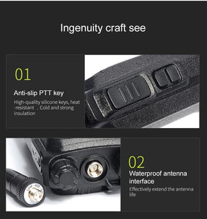 Planet Gates China Walkie Talkie UHF 400-480MHz 10W Two Way Radio HF Transceiver Communication Equipment Ham Radio Portable Transceiver