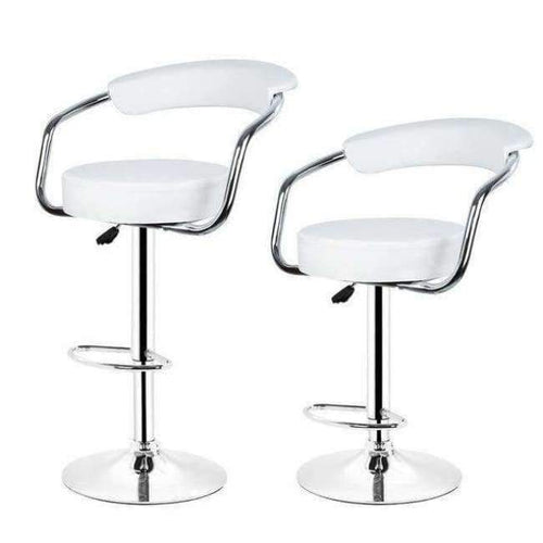 Planet Gates China / white 2pcs Synthetic Leather Swivel Bar Stools Chairs Height Adjustable Pneumatic Stainless Steel Stent Pub Chair Barstools HWC
