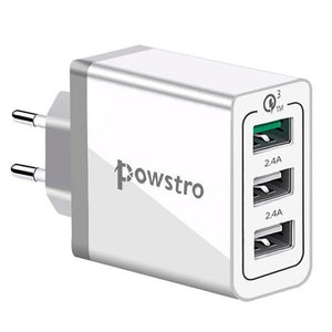 Planet Gates China / White 30W Quick Charge 3.0 USB Charger 3 USB Mobile Phone Charger Adapter Wall Chargers for iPhone Samsung Android Phone