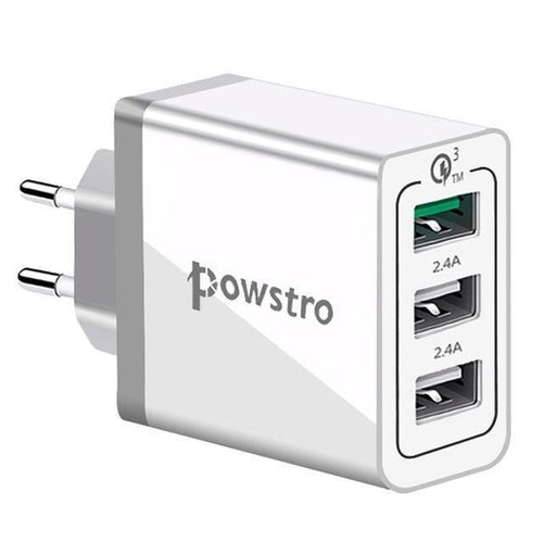 Planet Gates China / White 30W Quick Charge 3.0 USB Charger 3 USB Mobile Phone Charger Adapter Wall Chargers for iPhone Samsung Android Phone