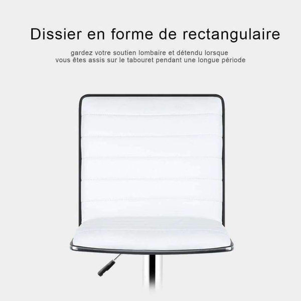 Planet Gates China / White Adjustable Height Metal Bar Stool 2pcs PU Leather Swivel Gas Lift Bar Chair Modern Style Brastool with Footrest Dropshipping HWC