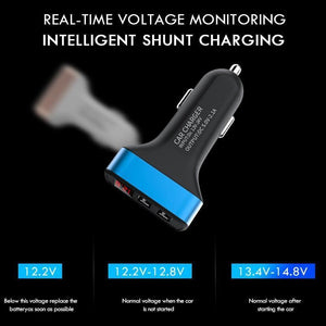 Planet Gates China / White and Gold ZNP Car Charger Digital Display Dual Port USB Adapter 2.1A Car Charger Double USB for iPhone Xiaomi Phone Charging For Samsung