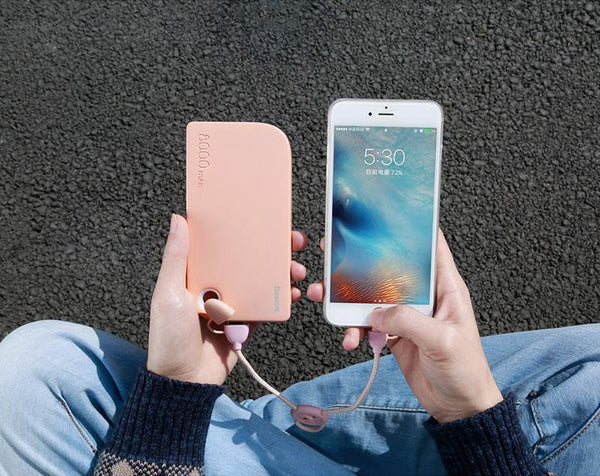 Planet Gates China / White Baseus 8000mAh Power Bank Dual USB Output fast Charge Portable External Battery Charging For iphone X 7 samsung S9 huawei xiaomi