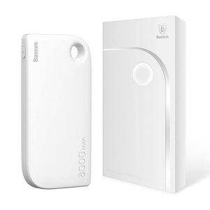 Planet Gates China / White Baseus 8000mAh Power Bank Dual USB Output fast Charge Portable External Battery Charging For iphone X 7 samsung S9 huawei xiaomi