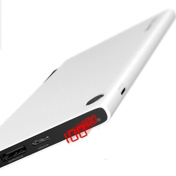 Planet Gates China / White Baseus Portable 10000mAh Power Bank Dual USB LCD Powerbank Slim External Battery Charger For iPhone X 8 7 Mobile Phone Poverbank