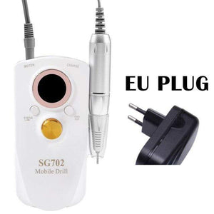 Planet Gates China / White EU 35000RPM Portable Rechargeable Electric Nail Drill Machine File Pedicure Equipment Manicure Kit Nail Gel Art Polishing Tools