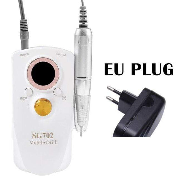 Planet Gates China / White EU 35000RPM Portable Rechargeable Electric Nail Drill Machine File Pedicure Equipment Manicure Kit Nail Gel Art Polishing Tools