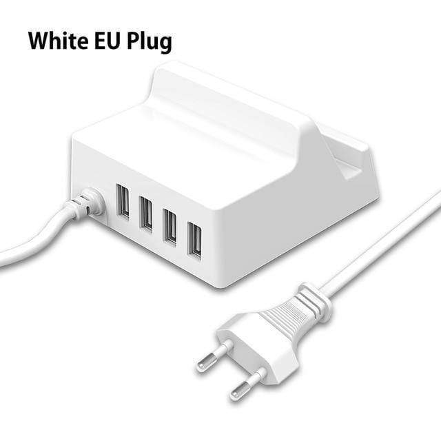 Planet Gates USB Charger Holder ORICO 4 Ports Desktop Smart Charger with Phone / Tablet Mount for Samsung iphone Power Bank - (CHK-4U)