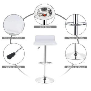 Planet Gates China / White HOT SALE 2pcs Synthetic Leather Adjustable Swivel Bar Stools Chairs Pneumatic Heavy-duty Counter Pub Living Room Furniture HWC