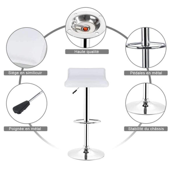 Planet Gates China / White HOT SALE 2pcs Synthetic Leather Adjustable Swivel Bar Stools Chairs Pneumatic Heavy-duty Counter Pub Living Room Furniture HWC