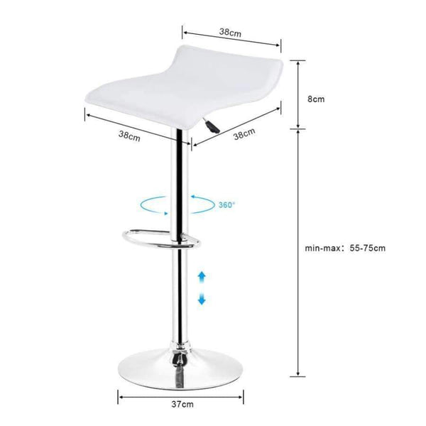 Planet Gates China / White HOT SALE 2pcs Synthetic Leather Adjustable Swivel Bar Stools Chairs Pneumatic Heavy-duty Counter Pub Living Room Furniture HWC