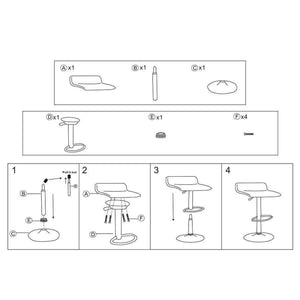 Planet Gates China / White HOT SALE 2pcs Synthetic Leather Adjustable Swivel Bar Stools Chairs Pneumatic Heavy-duty Counter Pub Living Room Furniture HWC