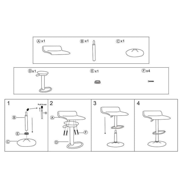 Planet Gates China / White HOT SALE 2pcs Synthetic Leather Adjustable Swivel Bar Stools Chairs Pneumatic Heavy-duty Counter Pub Living Room Furniture HWC