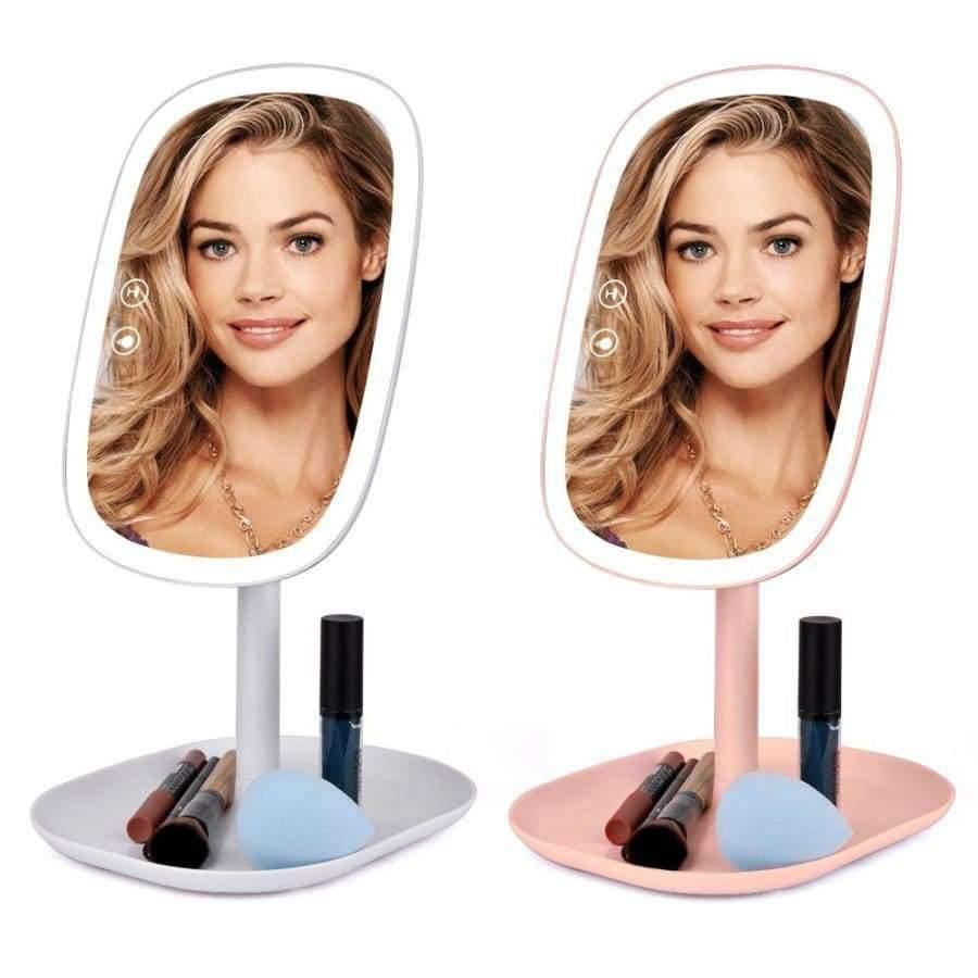 Planet Gates China / White LED Makeup Mirror Portable 10X Magnifyiny Compact Desklamp Touch Screen Cosmetic Mirror With Light Illumination