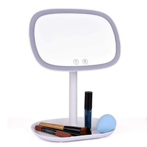 Planet Gates China / White LED Makeup Mirror Portable 10X Magnifyiny Compact Desklamp Touch Screen Cosmetic Mirror With Light Illumination