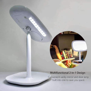 Planet Gates China / White LED Makeup Mirror Portable 10X Magnifyiny Compact Desklamp Touch Screen Cosmetic Mirror With Light Illumination