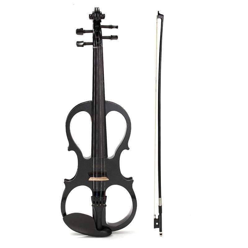 Planet Gates China / White Musical Instruments 4/4 Maple Electric Violin Silent Wood Full Size with Ebony Fittings Cable Headphone & Case Hot