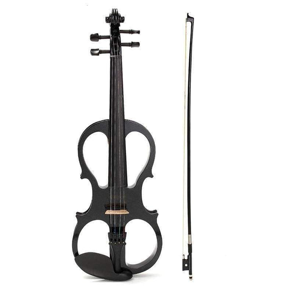Planet Gates China / White Musical Instruments 4/4 Maple Electric Violin Silent Wood Full Size with Ebony Fittings Cable Headphone & Case Hot