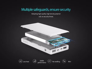 Planet Gates China / WHITE ORICO 10000mAh Universal Power Bank QC3.0 Quick Charge Dual-way Powerbank External Phone Backup Battery Charge For iPhone Xiaomi