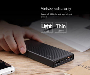 Planet Gates China / WHITE ORICO 10000mAh Universal Power Bank QC3.0 Quick Charge Dual-way Powerbank External Phone Backup Battery Charge For iPhone Xiaomi