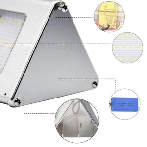 Planet Gates China / White Outdoor Solar Powered Lamp Security Light With Motion Sensor Aluminum Alloy Street Porch Light lampada 48 LED 800LM Waterproof