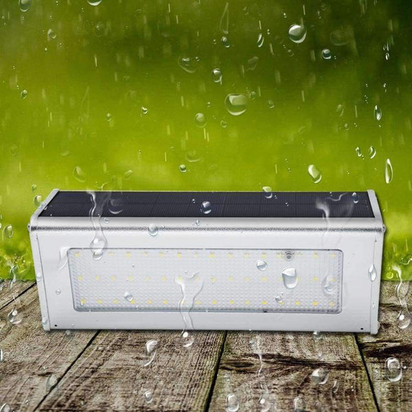 Planet Gates China / White Outdoor Solar Powered Lamp Security Light With Motion Sensor Aluminum Alloy Street Porch Light lampada 48 LED 800LM Waterproof