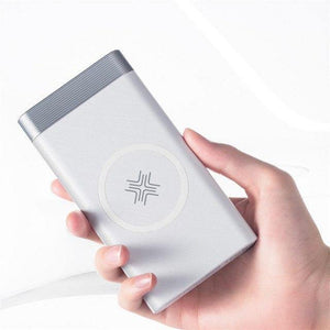 Planet Gates China / White ROCK QI Wireless Charger Power Bank 10000mah Portable External Battery Charger Powerbank For iphone Samsung Xiaomi