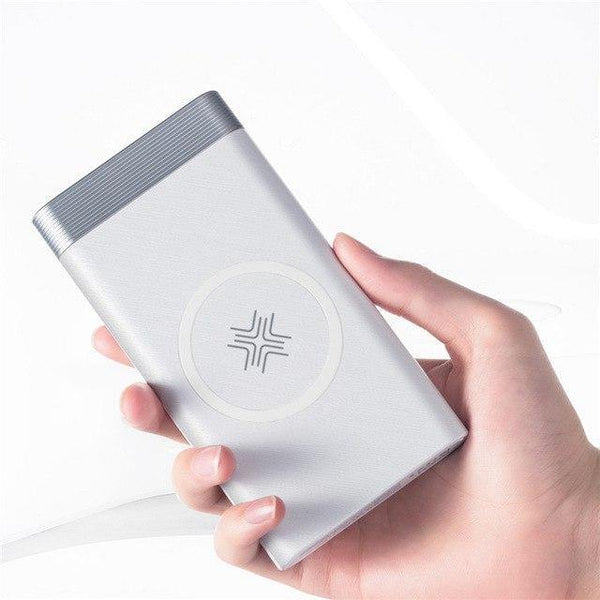 Planet Gates China / White ROCK QI Wireless Charger Power Bank 10000mah Portable External Battery Charger Powerbank For iphone Samsung Xiaomi