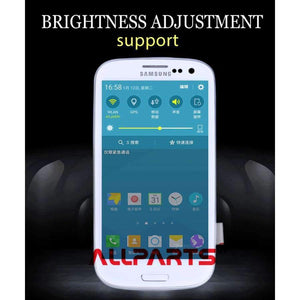 Planet Gates China / White with Frame i9300i i9300 Display For SAMSUNG Galaxy S3 LCD Screen Assembly with Frame Replacement For SAMSUNG Galaxy S3 Display i9300 LCD
