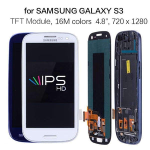 Planet Gates China / White with Frame i9300i i9300 Display For SAMSUNG Galaxy S3 LCD Screen Assembly with Frame Replacement For SAMSUNG Galaxy S3 Display i9300 LCD