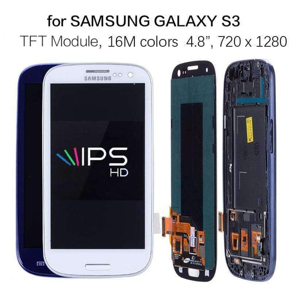 Planet Gates China / White with Frame i9300i i9300 Display For SAMSUNG Galaxy S3 LCD Screen Assembly with Frame Replacement For SAMSUNG Galaxy S3 Display i9300 LCD