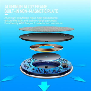 Planet Gates China / wireless charger / PU Leather White ROCK 10W Qi Wireless Charger for iPhone XS X XR XS MAX 8 Fast wireless Phone charger for Samsung Galaxy S9/8 Note 9 charging pad