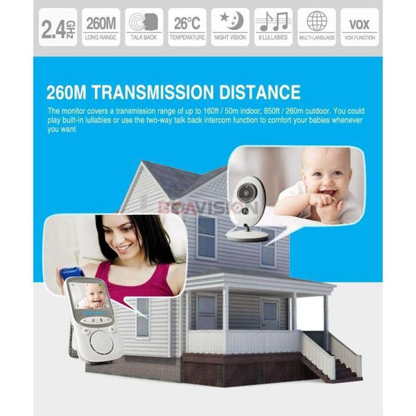 Planet Gates China Wireless LCD Audio Video Baby Monitor VB605 Radio Nanny Music Intercom IR 24h Portable Baby Camera Baby Walkie Talkie Babysitter