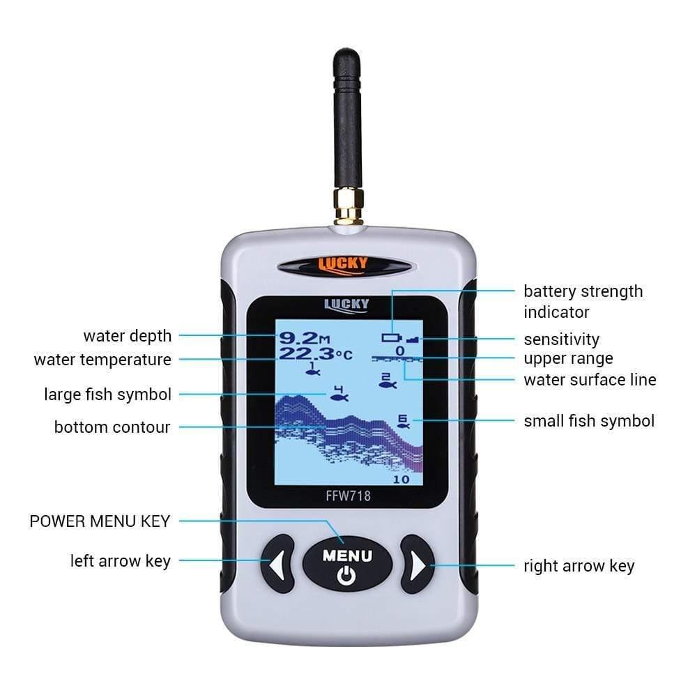 Planet Gates China Wireless Portable Fish Finder 40M/120FT Sonar Depth Sounder Alarm Ocean River Lake