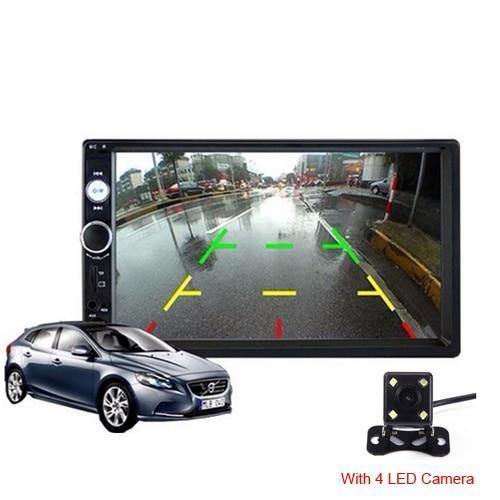 Planet Gates China / With 4 LED Camera 2din Car Multimedia MP5 Player Audio Stereo 2DIN Car Radio 7" HD Touch Screen Digital Display Bluetooth Autoradio USB FM