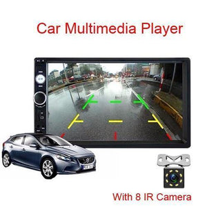 Planet Gates China / With 8 IR Camera 2din Car Multimedia MP5 Player Audio Stereo 2DIN Car Radio 7" HD Touch Screen Digital Display Bluetooth Autoradio USB FM