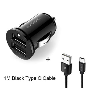 Planet Gates China / With Type C  Cable Suntaiho Dual USB Car Charger Universal Car-Charger 3.1A Mini Mobile Phone Car-charger adapter  for iPhone 7 Car Phone Charger