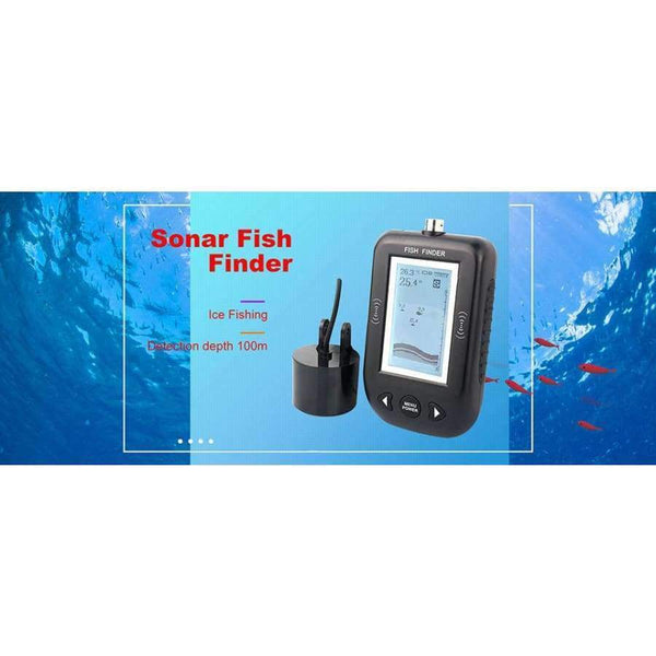 Planet Gates China / XF02 Portable Fish finder 9M Wire Echo Sounder Alarm 0.6-100m Depth Fishfinder Transducer Sensor Sonar For Fishing