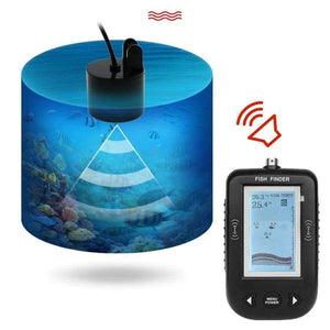 Planet Gates China / XF02 Portable Fish finder 9M Wire Echo Sounder Alarm 0.6-100m Depth Fishfinder Transducer Sensor Sonar For Fishing