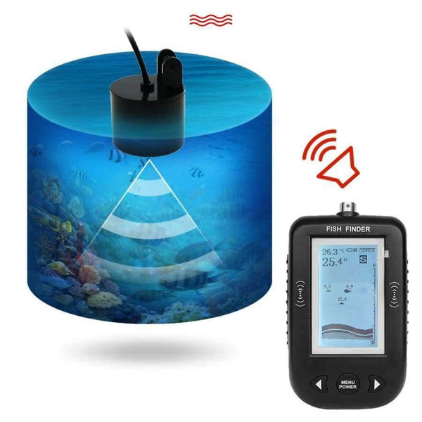 Planet Gates China / XF02 Portable Fish finder 9M Wire Echo Sounder Alarm 0.6-100m Depth Fishfinder Transducer Sensor Sonar For Fishing