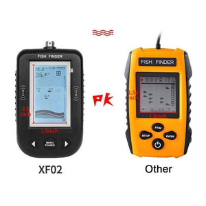 Planet Gates China / XF02 Portable Fish finder 9M Wire Echo Sounder Alarm 0.6-100m Depth Fishfinder Transducer Sensor Sonar For Fishing