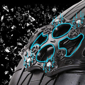 Planet Gates China / Yellow 4PCS  Car Tyre Winter Roadway Safety Tire Snow Adjustable Anti-skid Safety Double Snap Skid Wheel TPU Chains Snow Chains