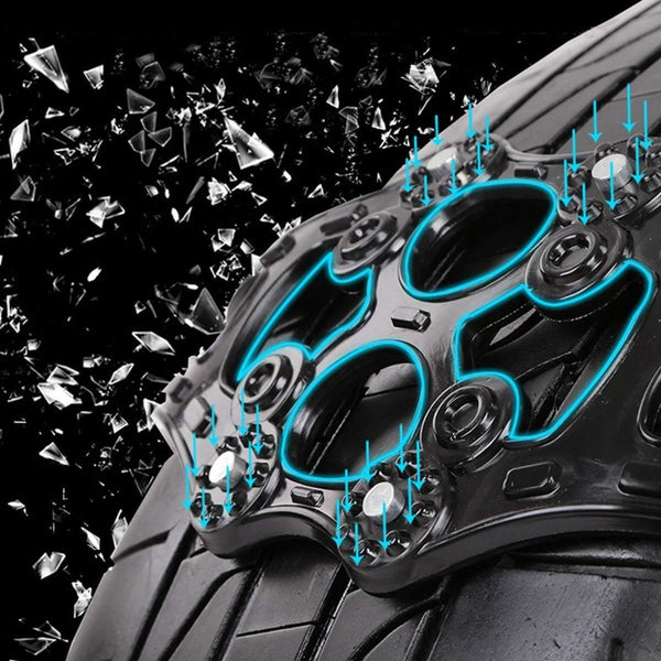 Planet Gates China / Yellow 4PCS  Car Tyre Winter Roadway Safety Tire Snow Adjustable Anti-skid Safety Double Snap Skid Wheel TPU Chains Snow Chains