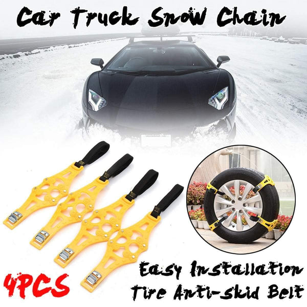 Planet Gates China / Yellow 4PCS  Car Tyre Winter Roadway Safety Tire Snow Adjustable Anti-skid Safety Double Snap Skid Wheel TPU Chains Snow Chains
