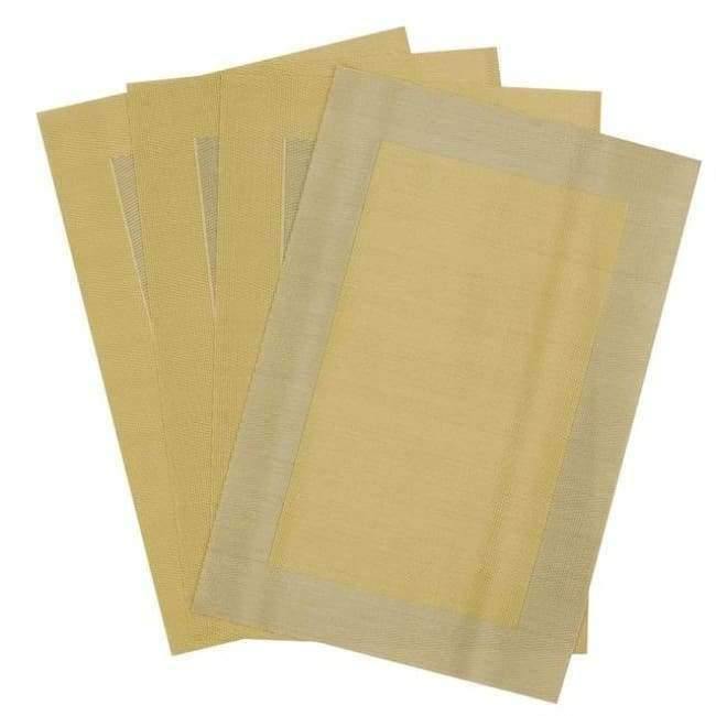 Planet Gates 4pcs/lot PVC Decorative Vinyl Placemats for Dining Table Runner Linen Place Mat in Kitchen Accessories Cup Coaster Pad