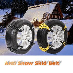 Planet Gates China / Yellow 4pcs/set Car Tyre Winter Roadway Safety Tire Snow Adjustable Anti-skid Safety Double Snap Skid Wheel TPU Chains
